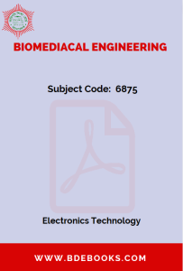 Biomediacal Engineering (6875), বইয়ের প্রচ্ছদ