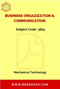 Business Orgazization & Communication (5841) – MT, বইয়ের প্রচ্ছদ