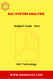 RAC System Analysis (7271), বইয়ের প্রচ্ছদ