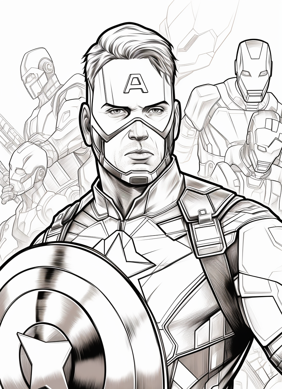 Captain America Chibi SVG PNG