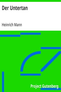 Der Untertan von Heinrich Mann – Buchcover