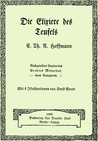 Die Elixiere des Teufels von E. T. A. Hoffmann – Buchcover