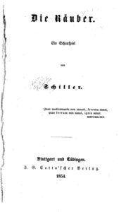 Die Räuber von Friedrich Schiller – Buchcover