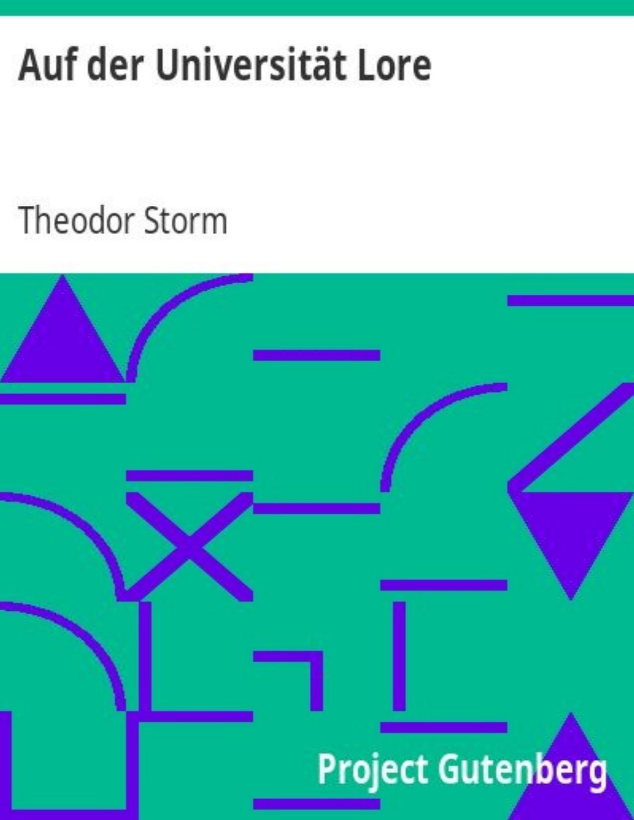 Buchcover: Auf der Universität von Theodor Storm