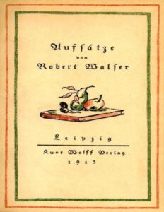 Aufsätze by Robert Walser, book cover