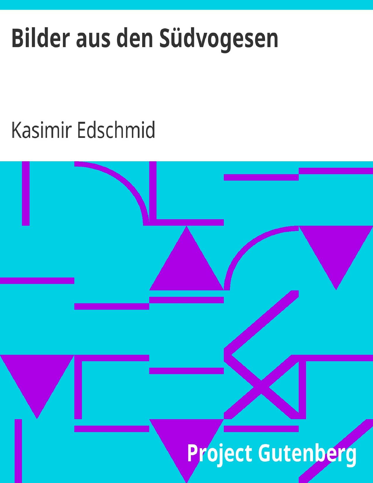 Buchcover: Bilder aus den Südvogesen von Kasimir Edschmid