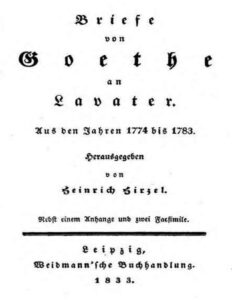 Briefe von Goethe an Lavater aus den Jahren 1774 bis 1783 by Johann Wolfgang von Goethe, book cover
