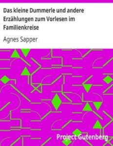 Das kleine Dummerle und andere Erzählungen by Agnes Sapper, book cover