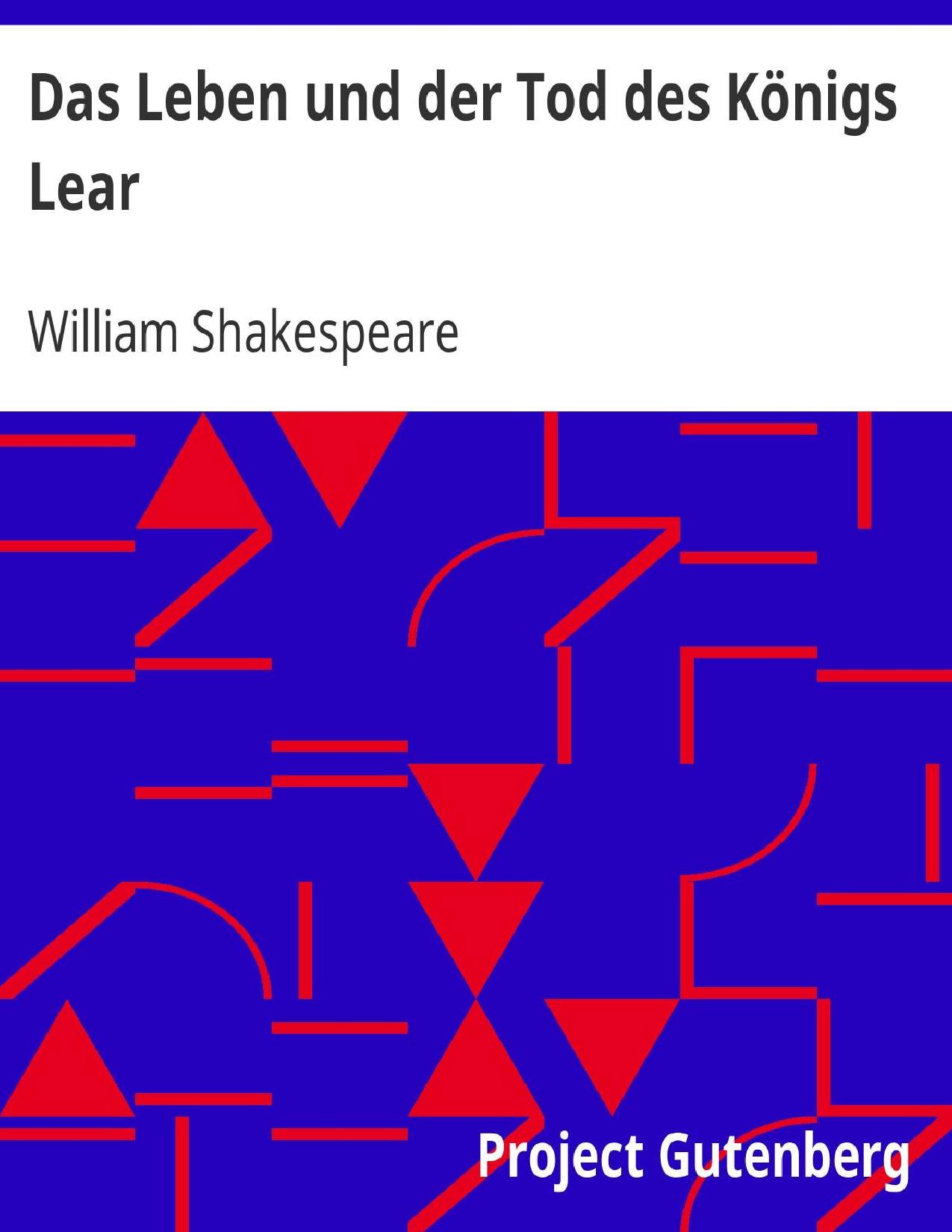 Buchcover: Das Leben und der Tod des Königs Lear von William Shakespeare