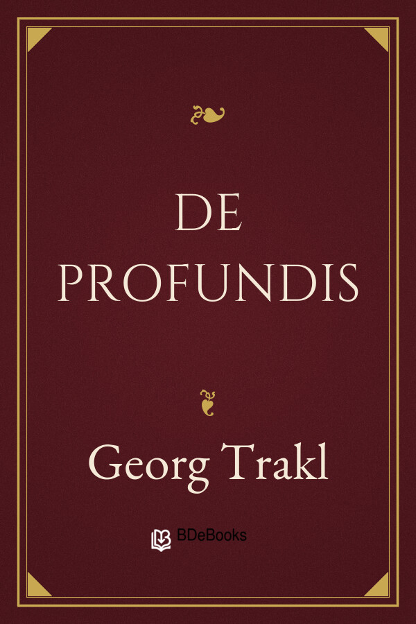 Buchcover: De Profundis von Georg Trakl