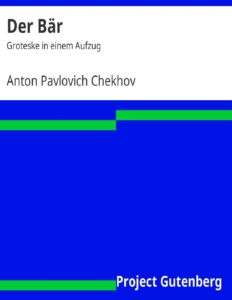 Der Bär, Groteske in einem Aufzug, Buchcover