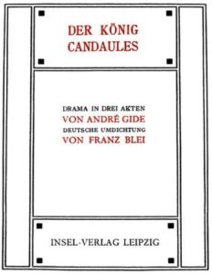 Der König Candaules, Drama in drei Akten by André Gide, book cover