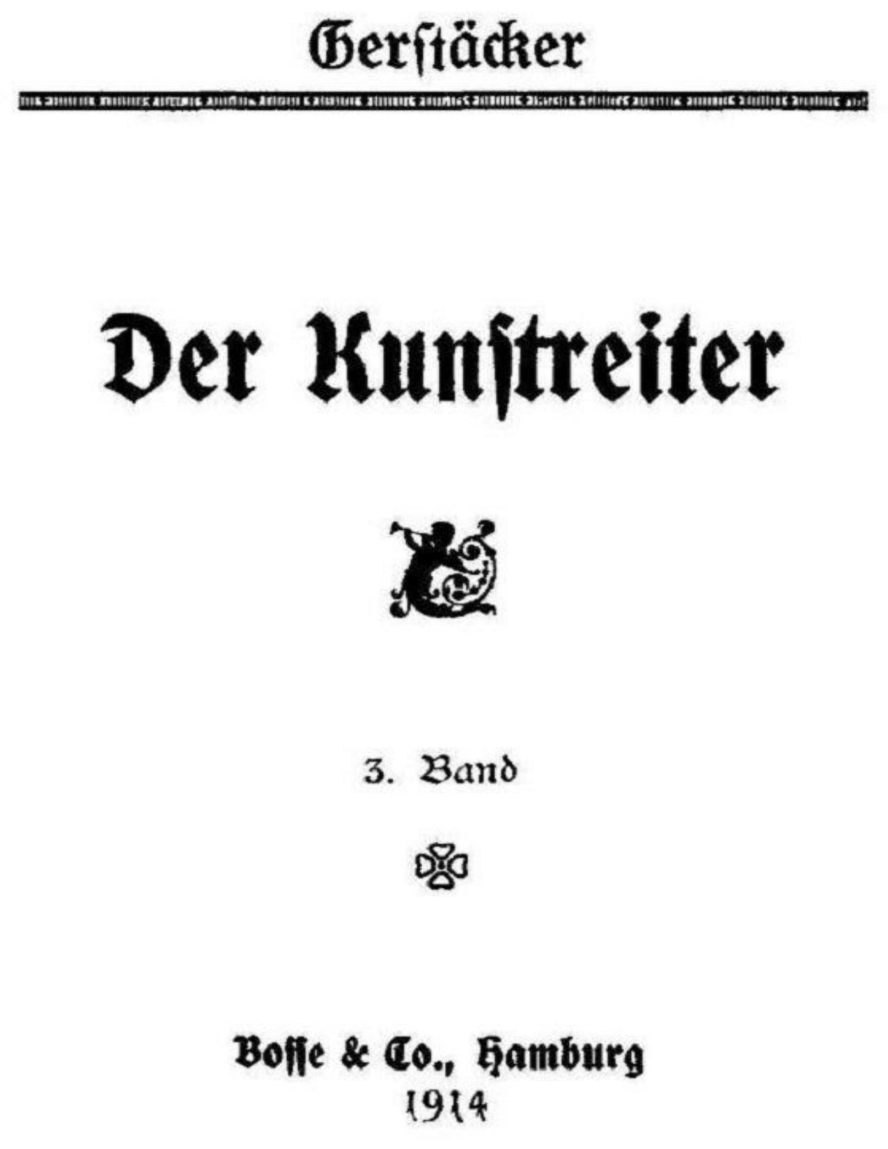Buchcover: Der Kunstreiter: 3. Band von Friedrich Gerstäcker
