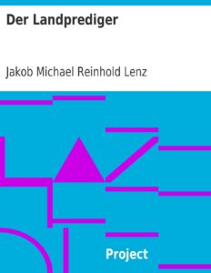 Der Landprediger by Jakob Michael Reinhold Lenz, book cover