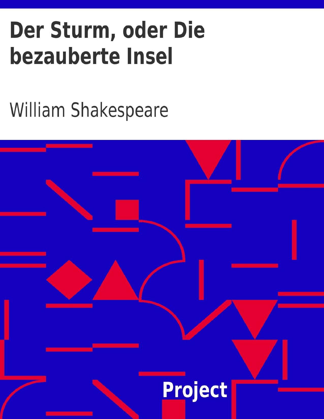 Buchcover: Der Sturm, oder Die bezauberte Insel von William Shakespeare