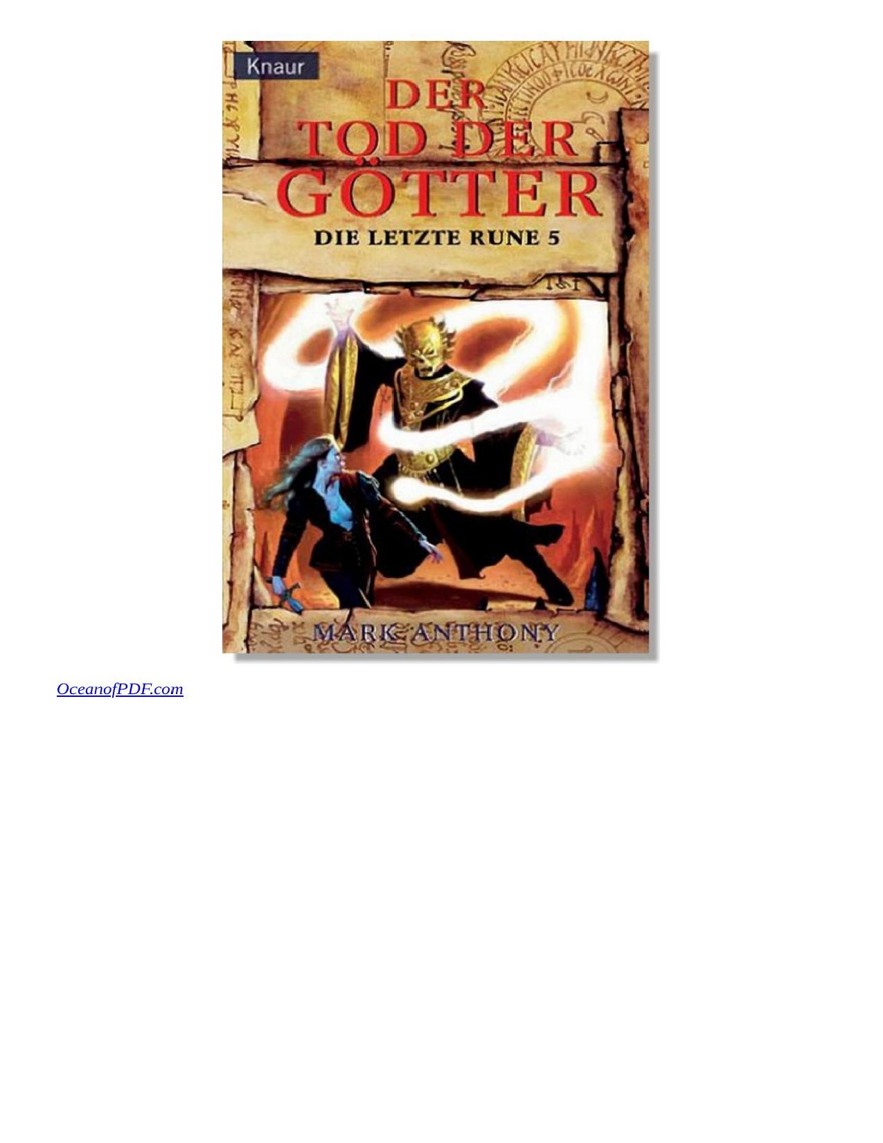 Buchcover: Der Tod der Götter, Die letzte Rune 5 von Mark Anthony