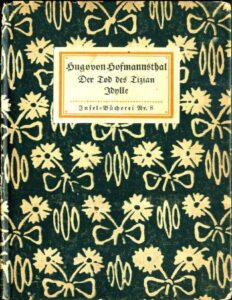 Der Tod des Tizian und Idylle, Zwei Dichtungen by Hugo von Hofmannsthal, book cover