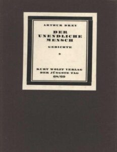 Der unendliche Mensch, Gedichte, Buchcover