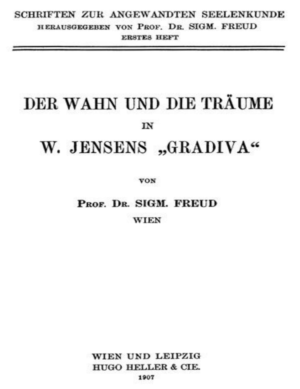 Buchcover: Der Wahn und die Träume in W. Jensens »Gradiva« von Sigmund Freud