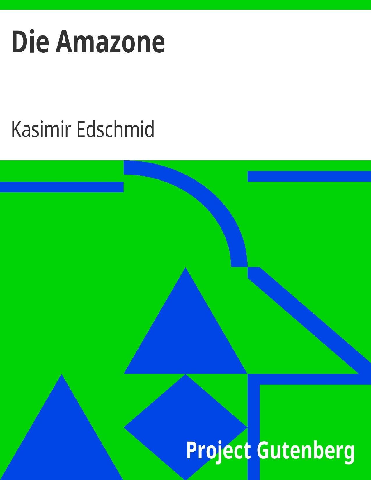 Buchcover: Die Amazone von Kasimir Edschmid