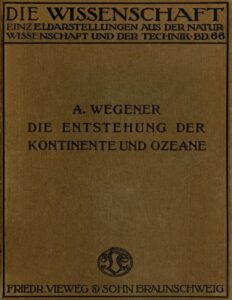 Die Entstehung der Kontinente und Ozeane by Alfred Wegener, book cover