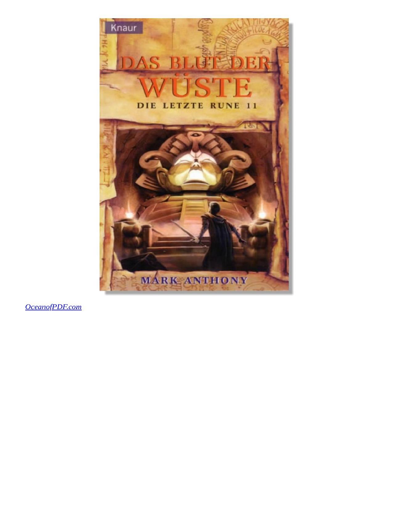 Buchcover: Die letzte Rune 11, Das Blut der Wüste von Mark Anthony