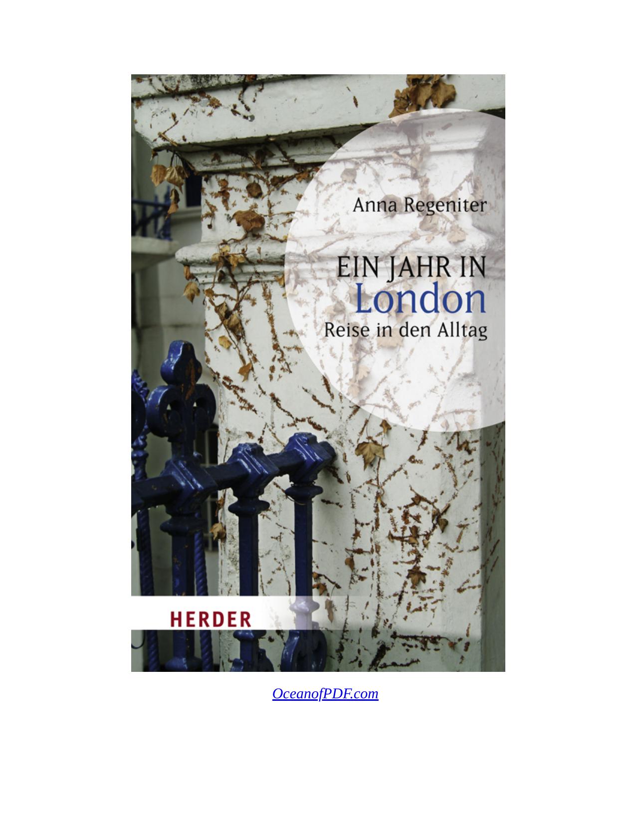 Buchcover: Ein Jahr in London, Reise in den Alltag von Anna Regeniter