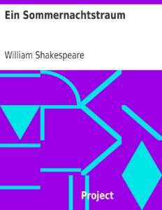 Ein Sommernachtstraum by William Shakespeare, book cover