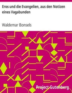 Eros und die Evangelien by Waldemar Bonsels, book cover