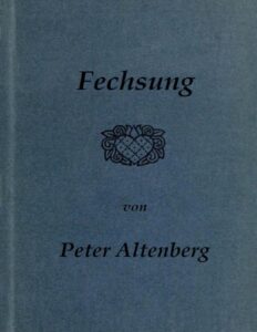 Fechsung by Peter Altenberg, book cover