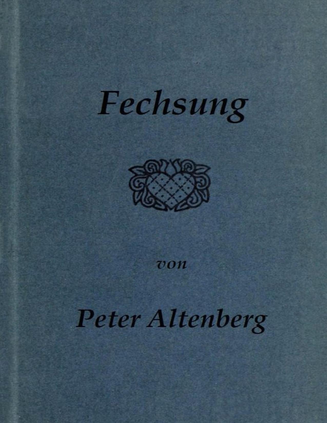 Buchcover: Fechsung von Peter Altenberg