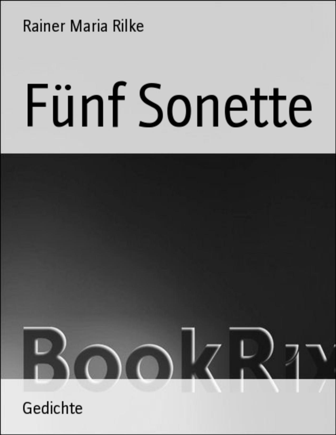 Buchcover: Fünf Sonette von Rainer Maria Rilke