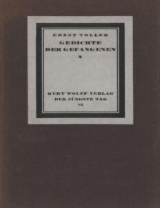 Gedichte der Gefangenen: Ein Sonettenkreis by Ernst Toller, book cover