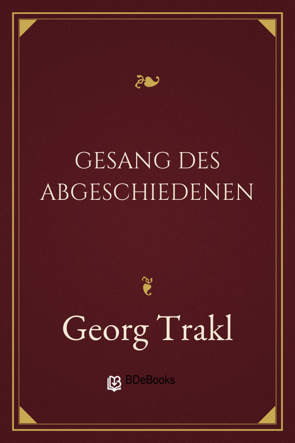 Buchcover: Gesang des Abgeschiedenen von Georg Trakl