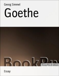 Goethe by Georg Simmel, book cover