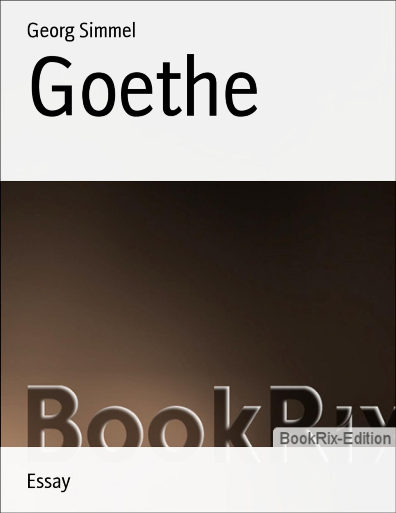 Buchcover: Goethe von Georg Simmel