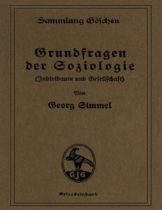 Grundfragen der Soziologie by Georg Simmel, book cover