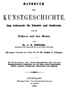 Handbuch der Kunstgeschichte by A. Springer, book cover