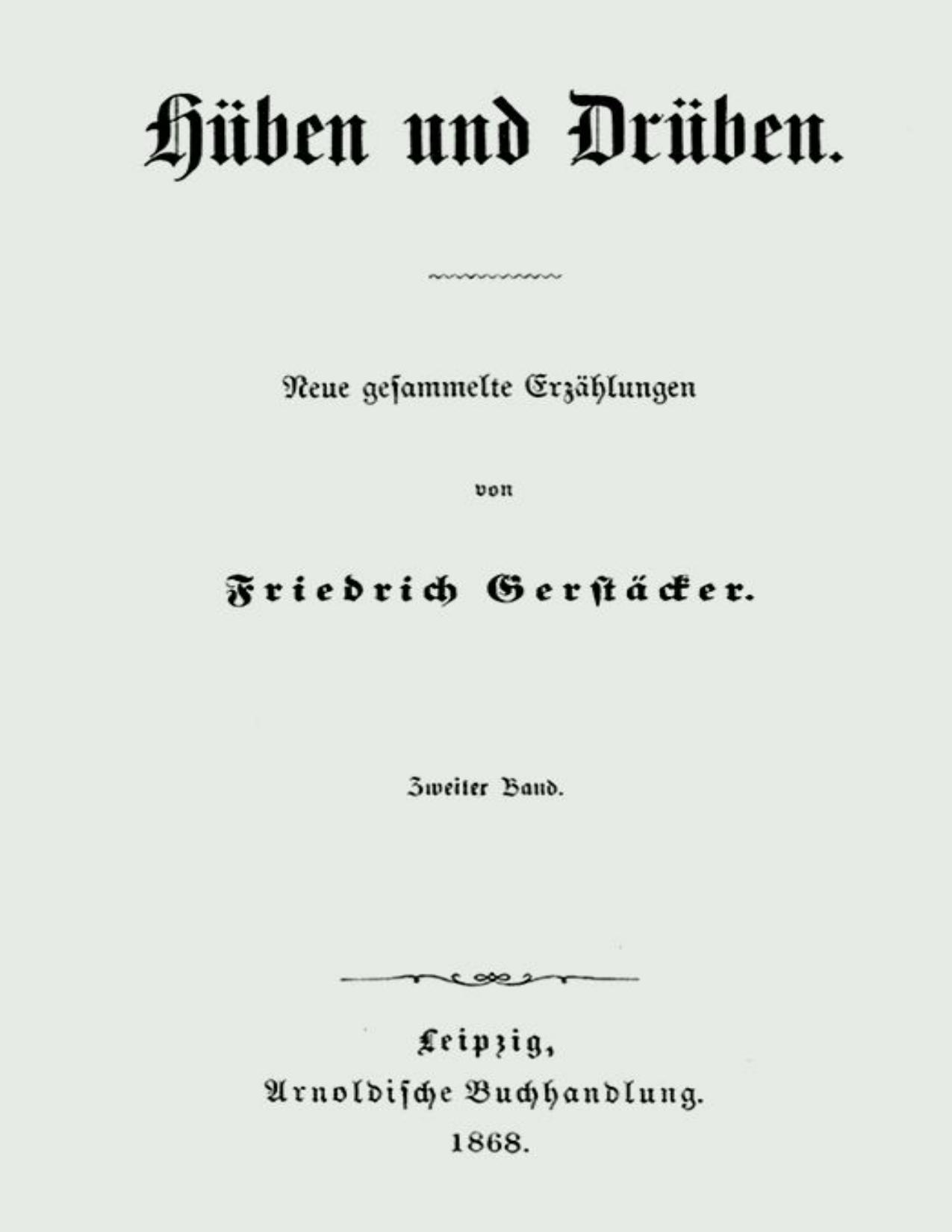 Buchcover: Hüben und Drüben: Zweiter Band von Friedrich Gerstäcker