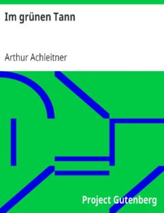 Im grünen Tann, Schwarzwaldnovellen, Buchcover
