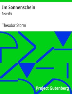 Im Sonnenschein by Theodor Storm, book cover