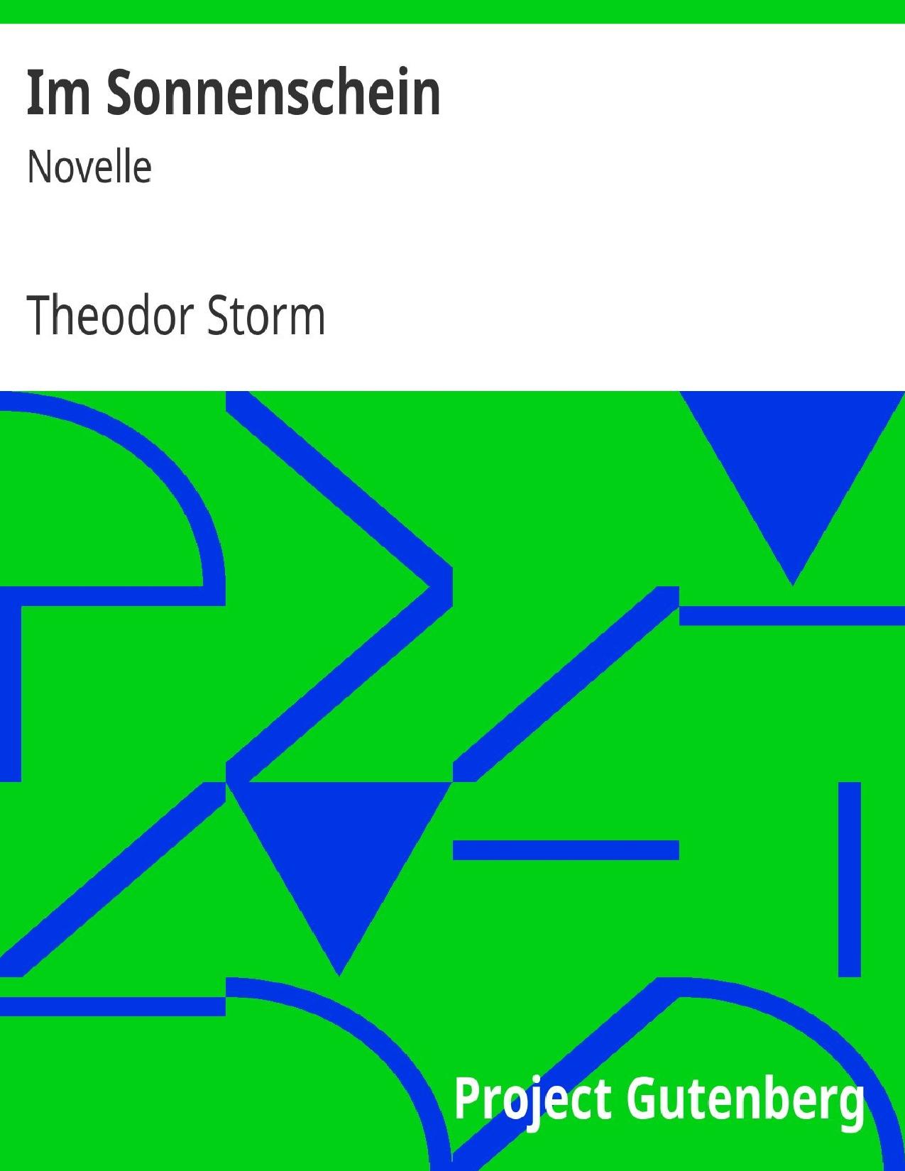 Buchcover: Im Sonnenschein von Theodor Storm