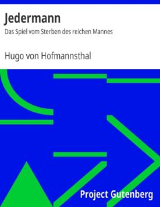 Jedermann, Das Spiel vom Sterben des reichen Mannes by Hugo von Hofmannsthal, book cover