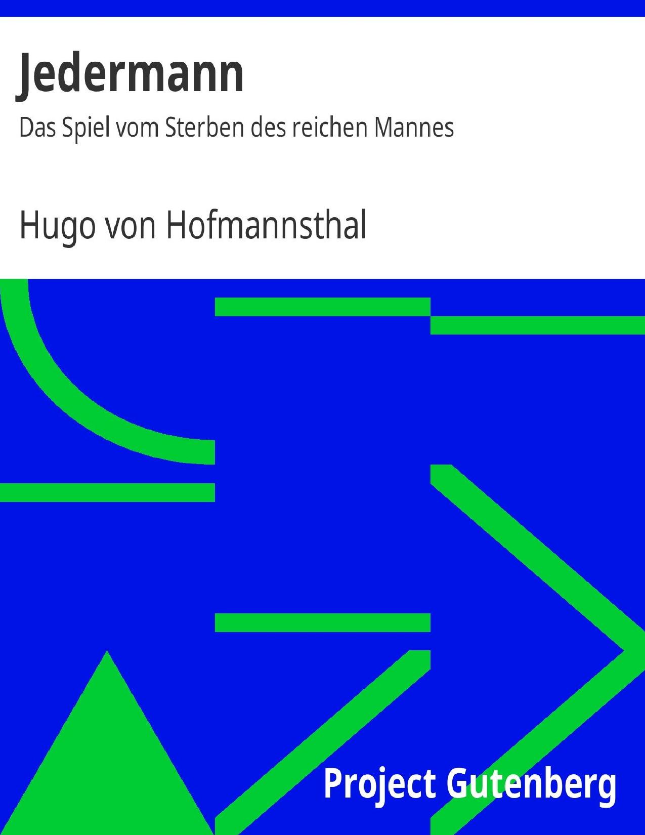 Buchcover: Jedermann, Das Spiel vom Sterben des reichen Mannes von Hugo von Hofmannsthal