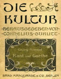 Kant und Goethe by Georg Simmel, book cover