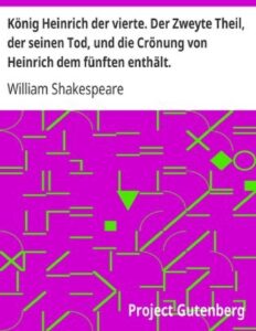 König Heinrich der vierte. Der Zweyte Theil by William Shakespeare, book cover