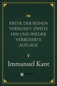Kritik der reinen Vernunft by Immanuel Kant, book cover