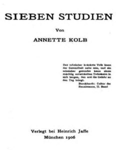 L’Âme aux deux patries, Sieben Studien, Buchcover