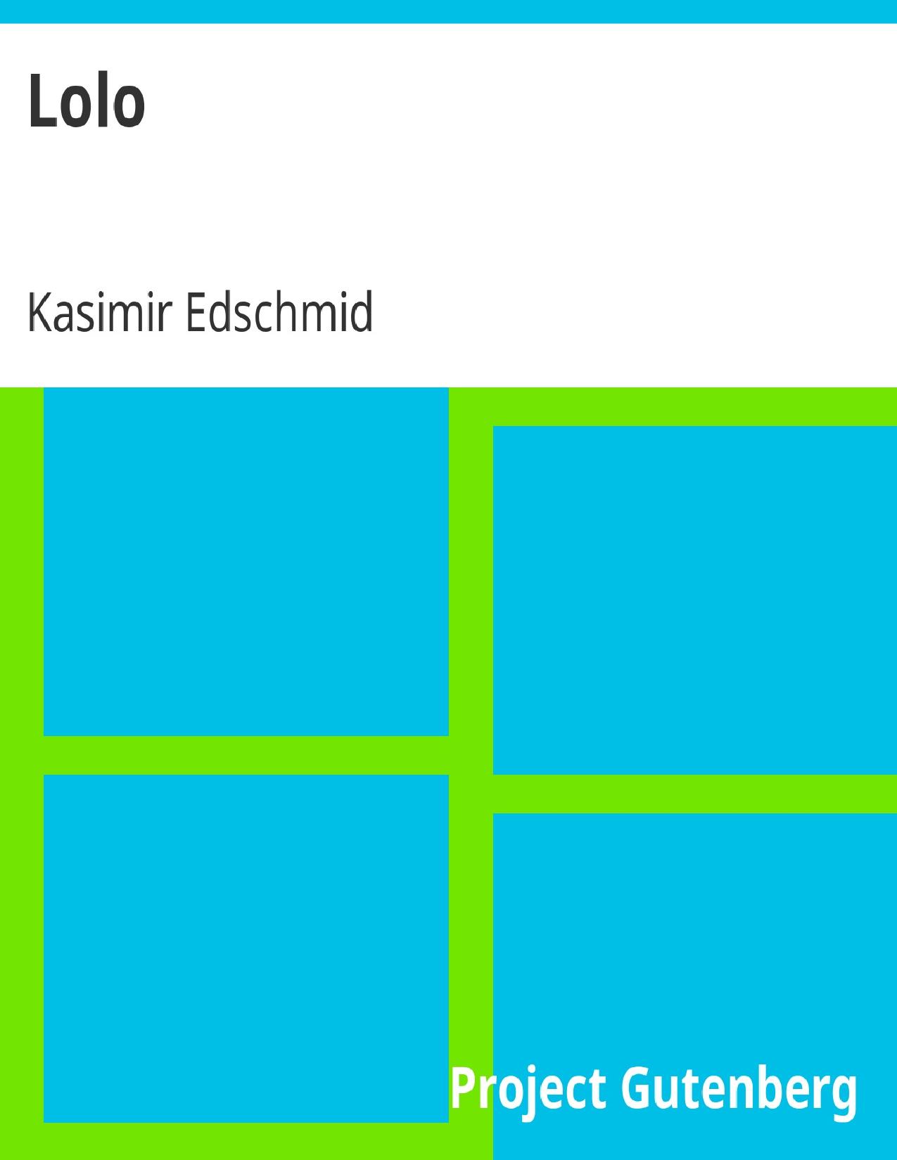 Buchcover: Lolo von Kasimir Edschmid