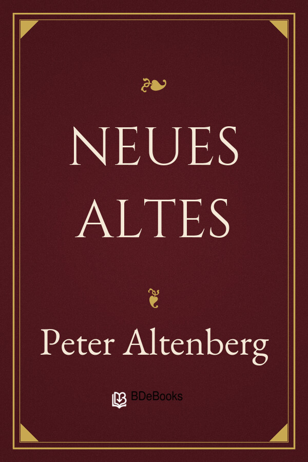 Buchcover: Neues Altes von Peter Altenberg